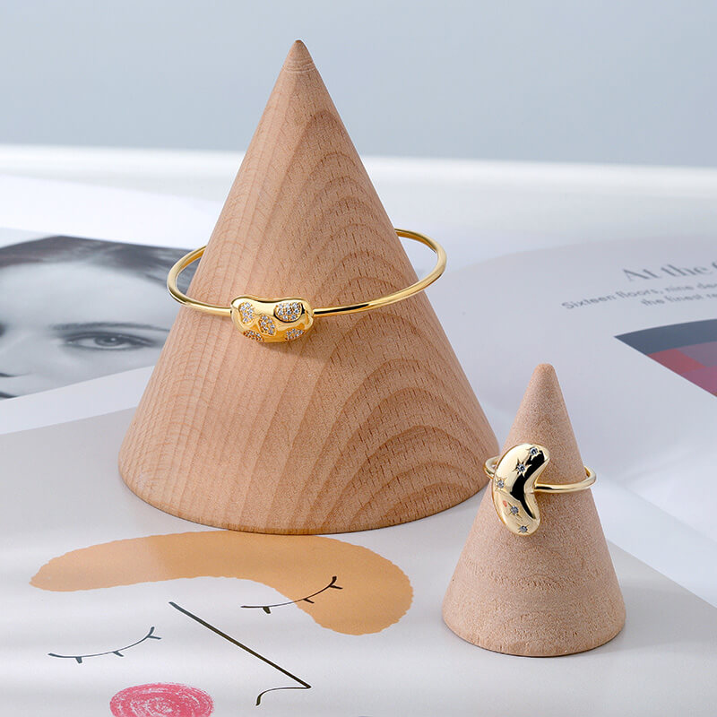 Star CZ Bean Ring 7