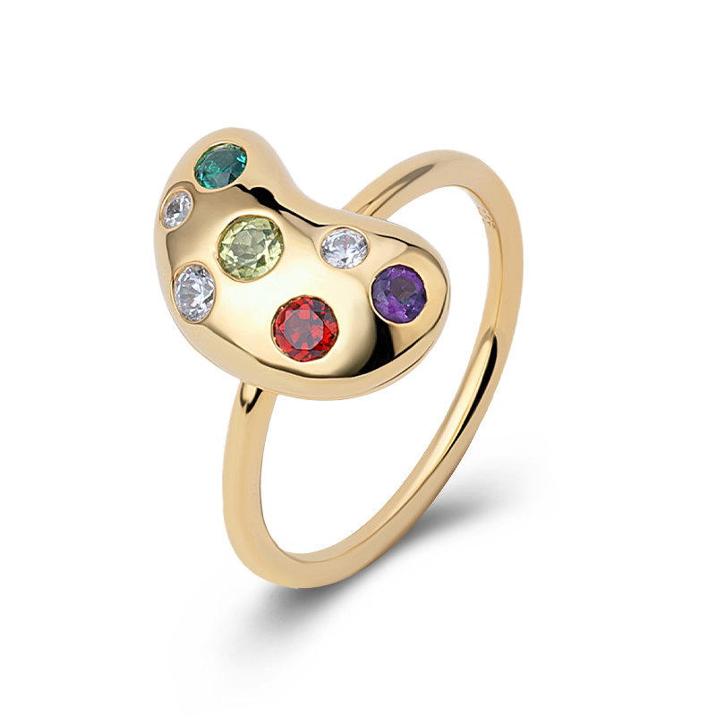Gypsy CZ Bean Ring 1