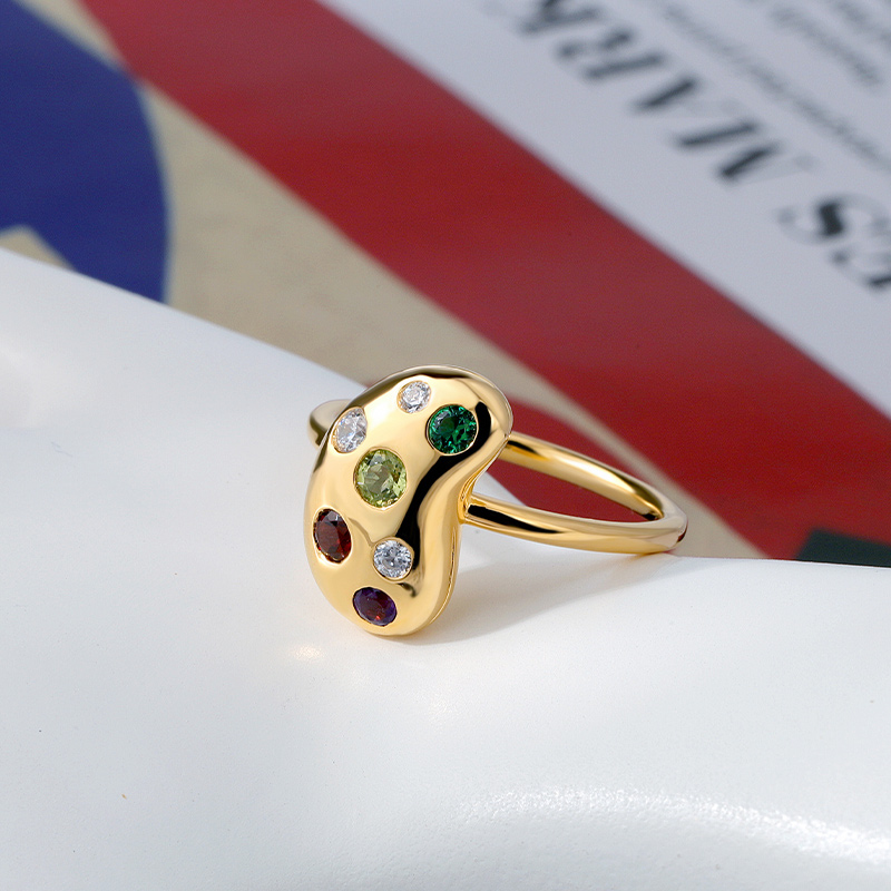 Gypsy CZ Bean Ring 6