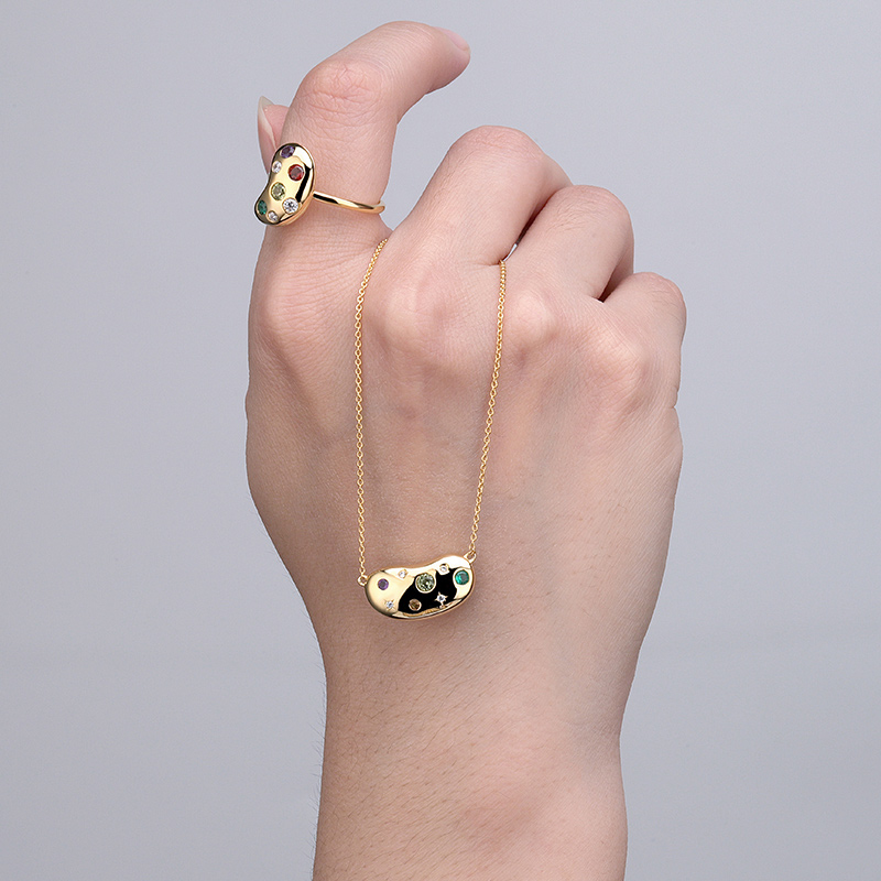 Gypsy CZ Bean Ring 4