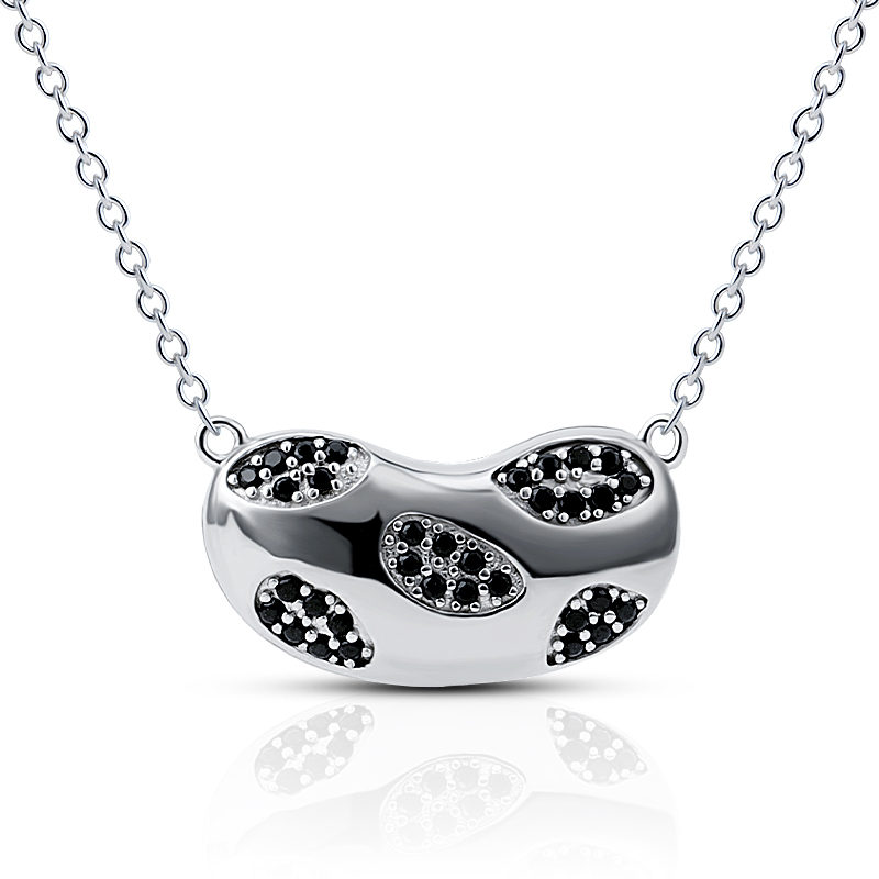 Silver Bean Necklace 1