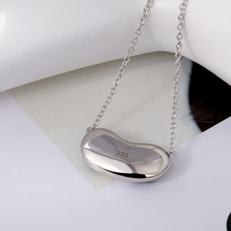Silver Bean Necklace 10