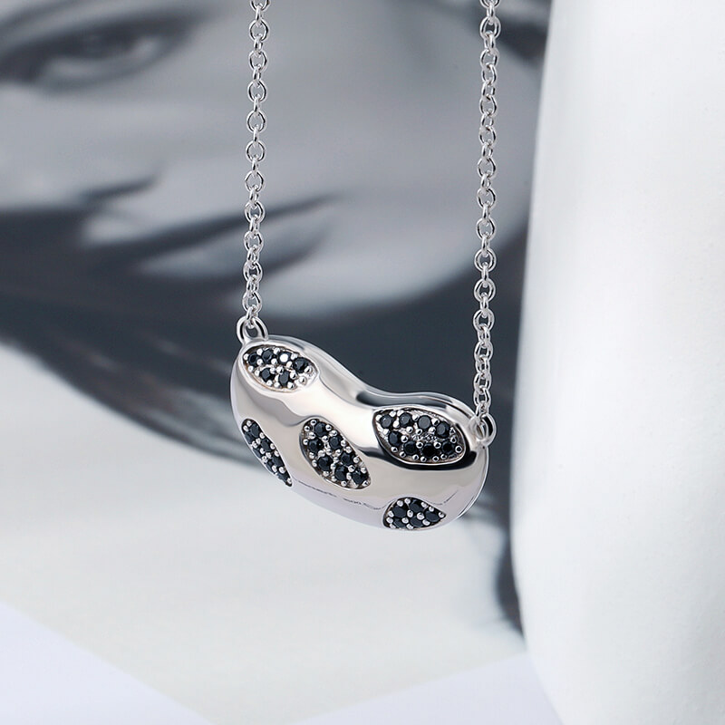 Silver Bean Necklace 8