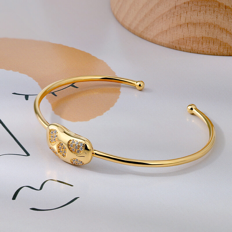 CZ Bean Bangle 10