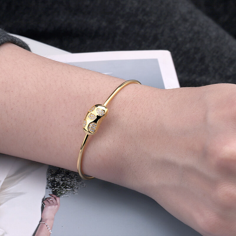 CZ Bean Bangle 2