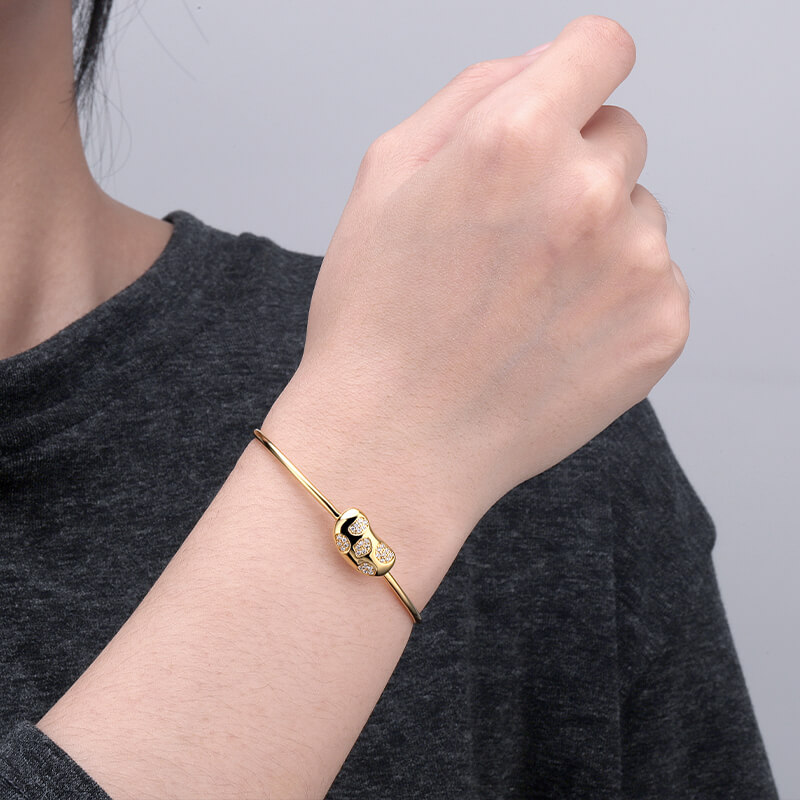 CZ Bean Bangle 3