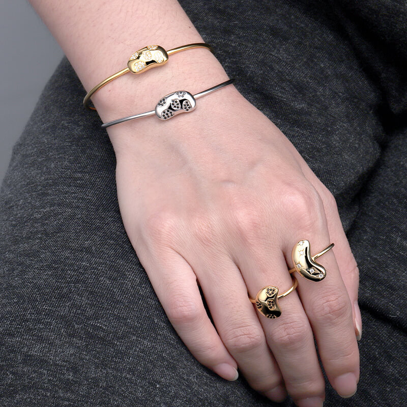 CZ Bean Bangle 5