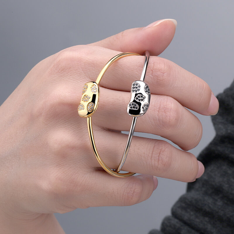 CZ Bean Bangle 4