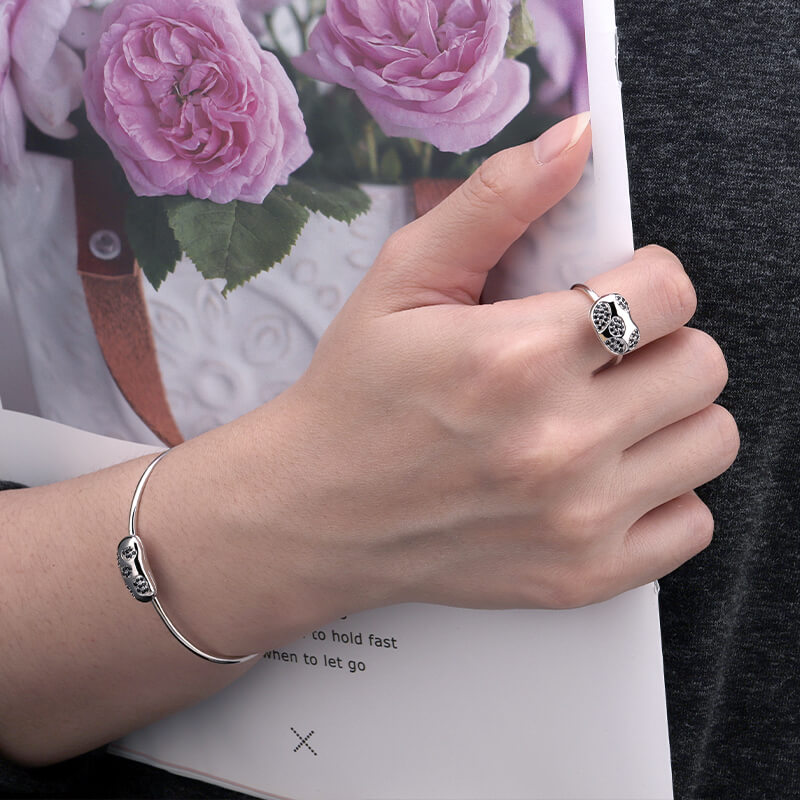 CZ Bean Bangle 6