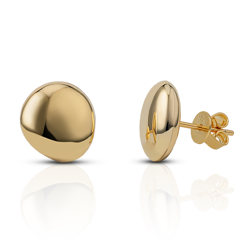 Polishing Bean Stud Earring 1
