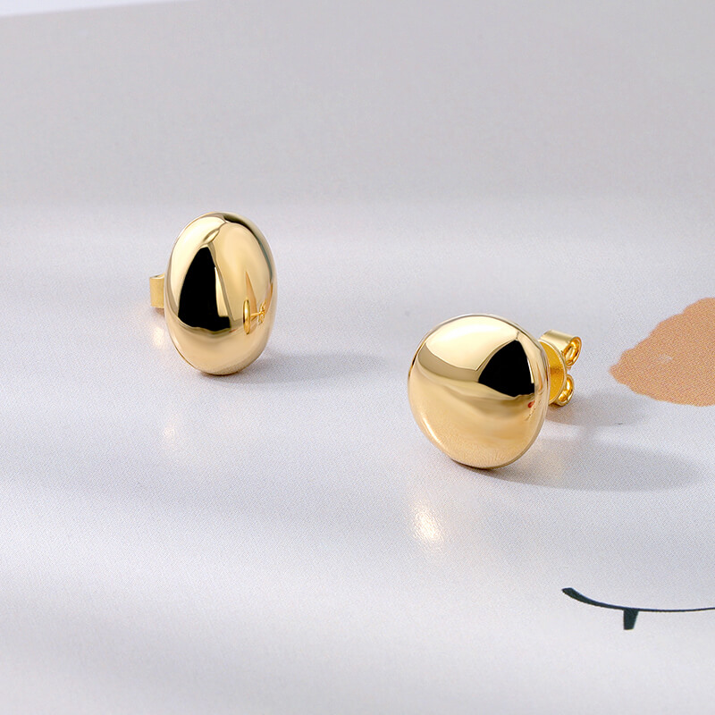 Polishing Bean Stud Earring 7