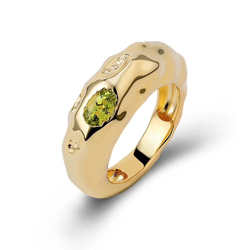 Textured Peridot Ring 1