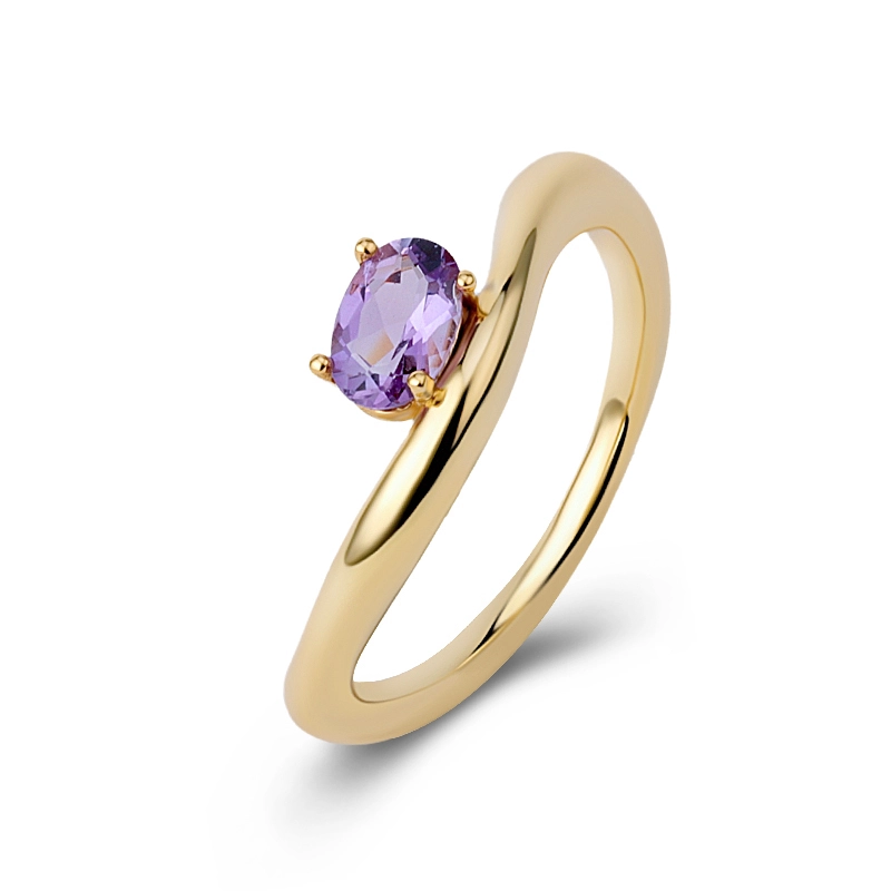 Amethyst Curved Ring 1