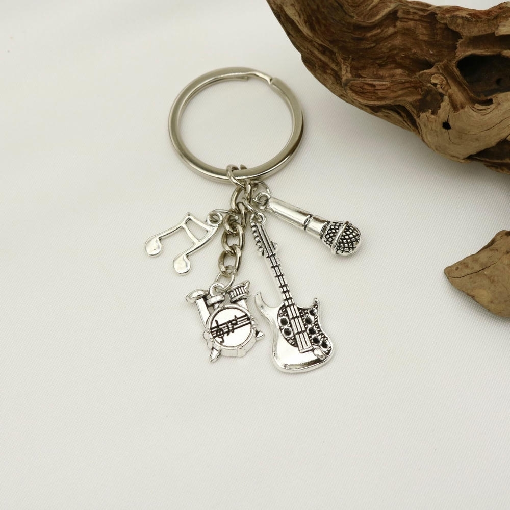 Guitar Keychain | Music Instrument Charm | Rock Gift 1