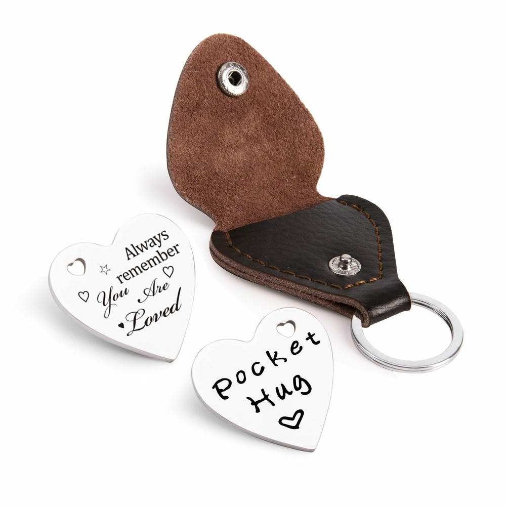 Guitar Pick Keychain | Heart Leather | Music Lover Gift 1