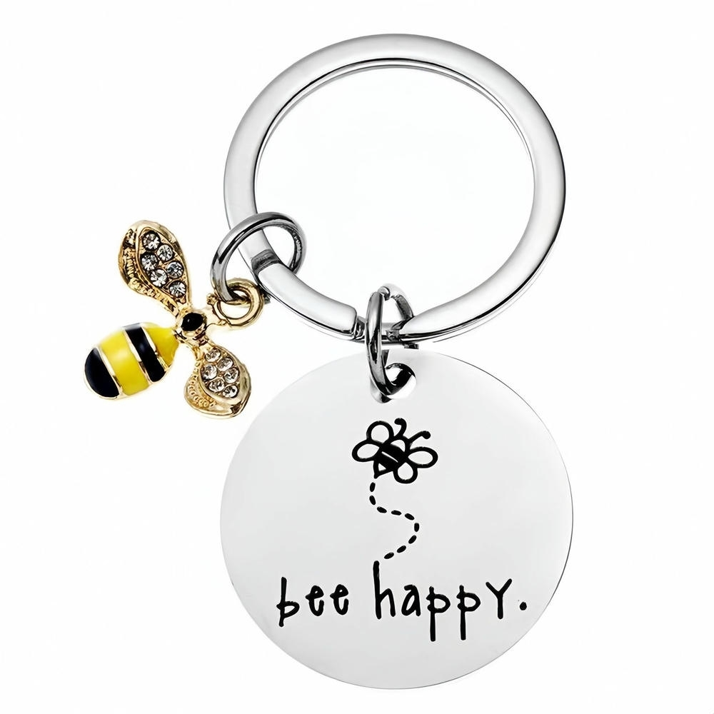 Bee Keychain | Teacher Thank You Gift | Engrave Steel 1