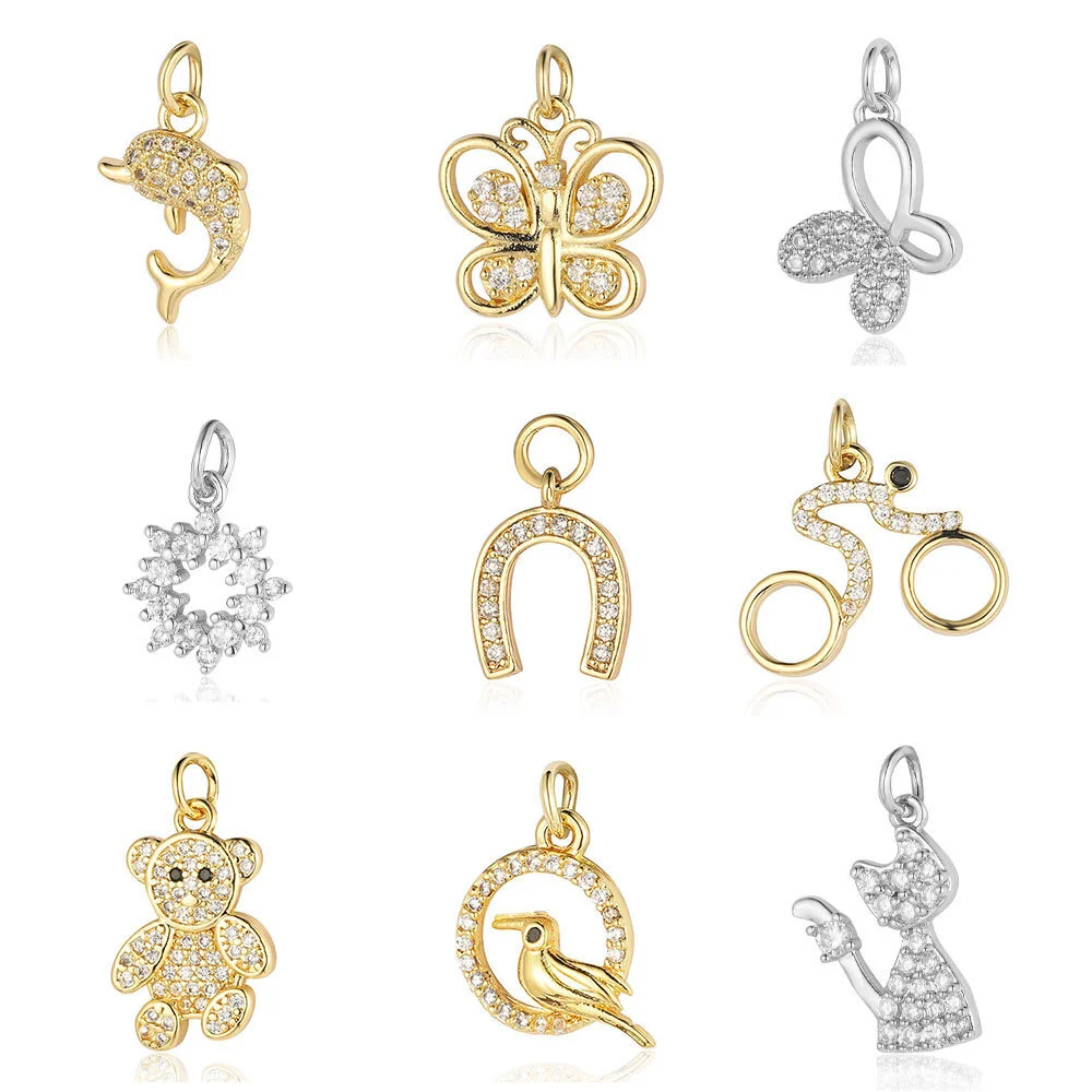 DIY Animal Charms Pendant | Hummingbird Cat Snake Set 1