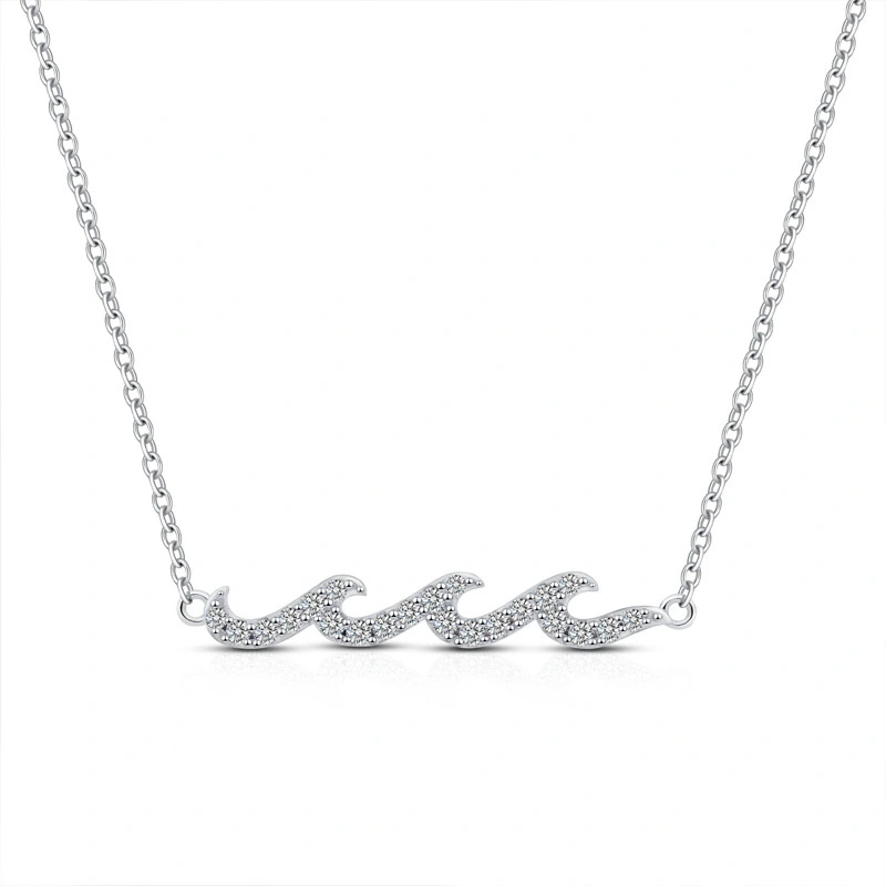 Dainty Wave Necklace Sterling Silver 1