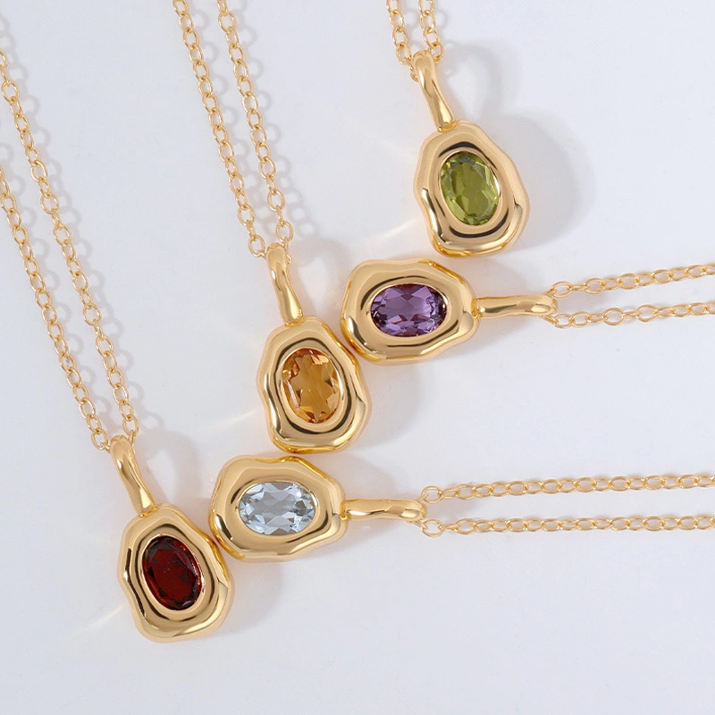 Natural Gemstone Bonbon Necklace 1