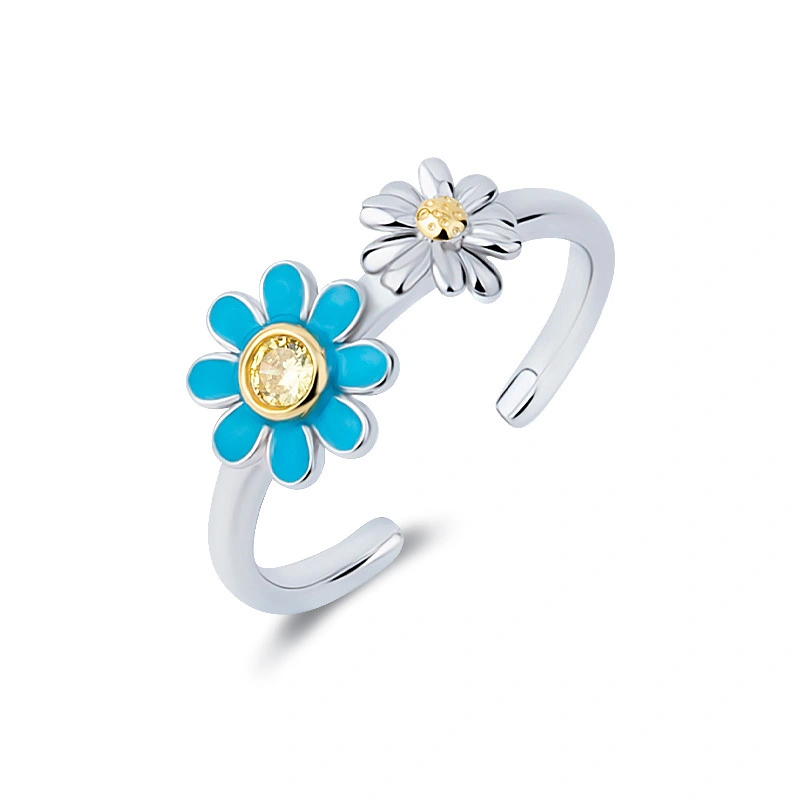 Daisy Bloom Citrine Open Ring 1