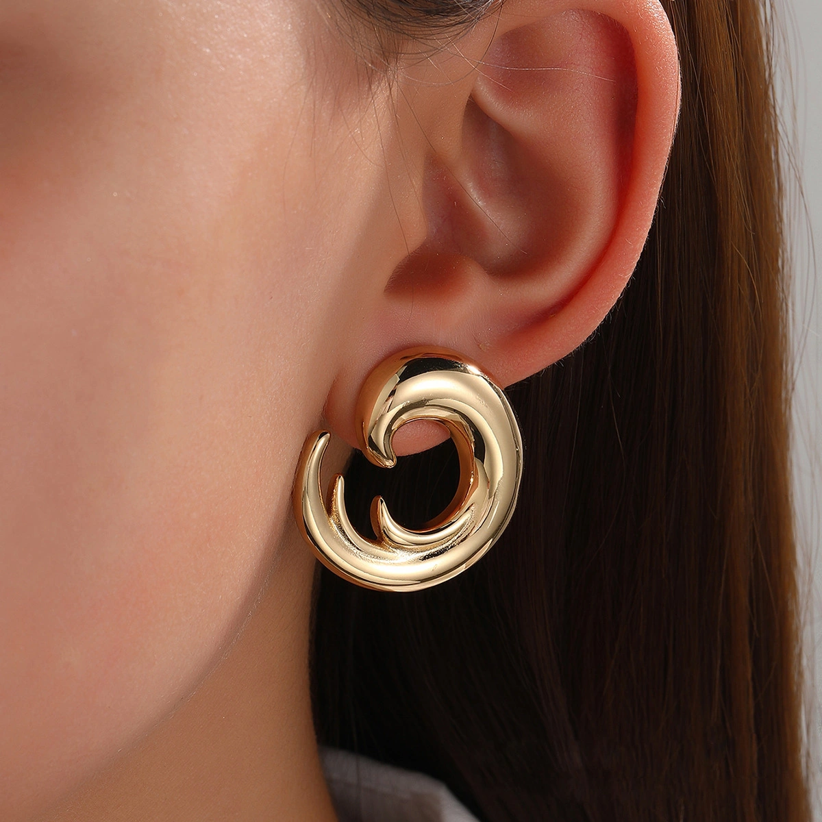 Ocean Wave Stud Earrings 1