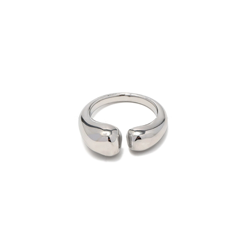 Stainless Steel Geometric Open Ring 1