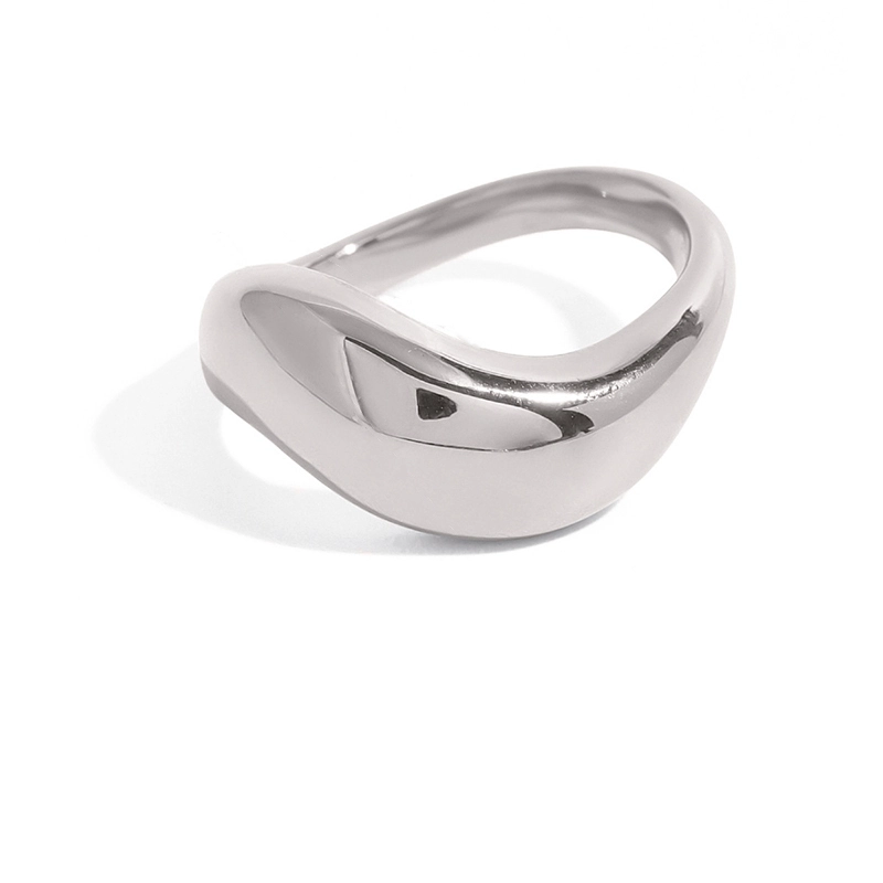 Stainless Steel Bold Wave Ring 1