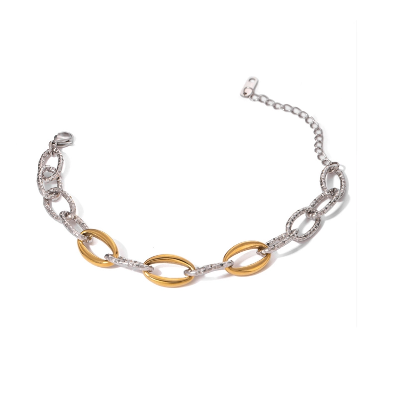 Two Tone Chain Link Bracelet 1
