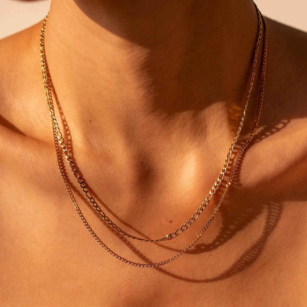 2 Layer Gold Necklace Stainless Steel 1