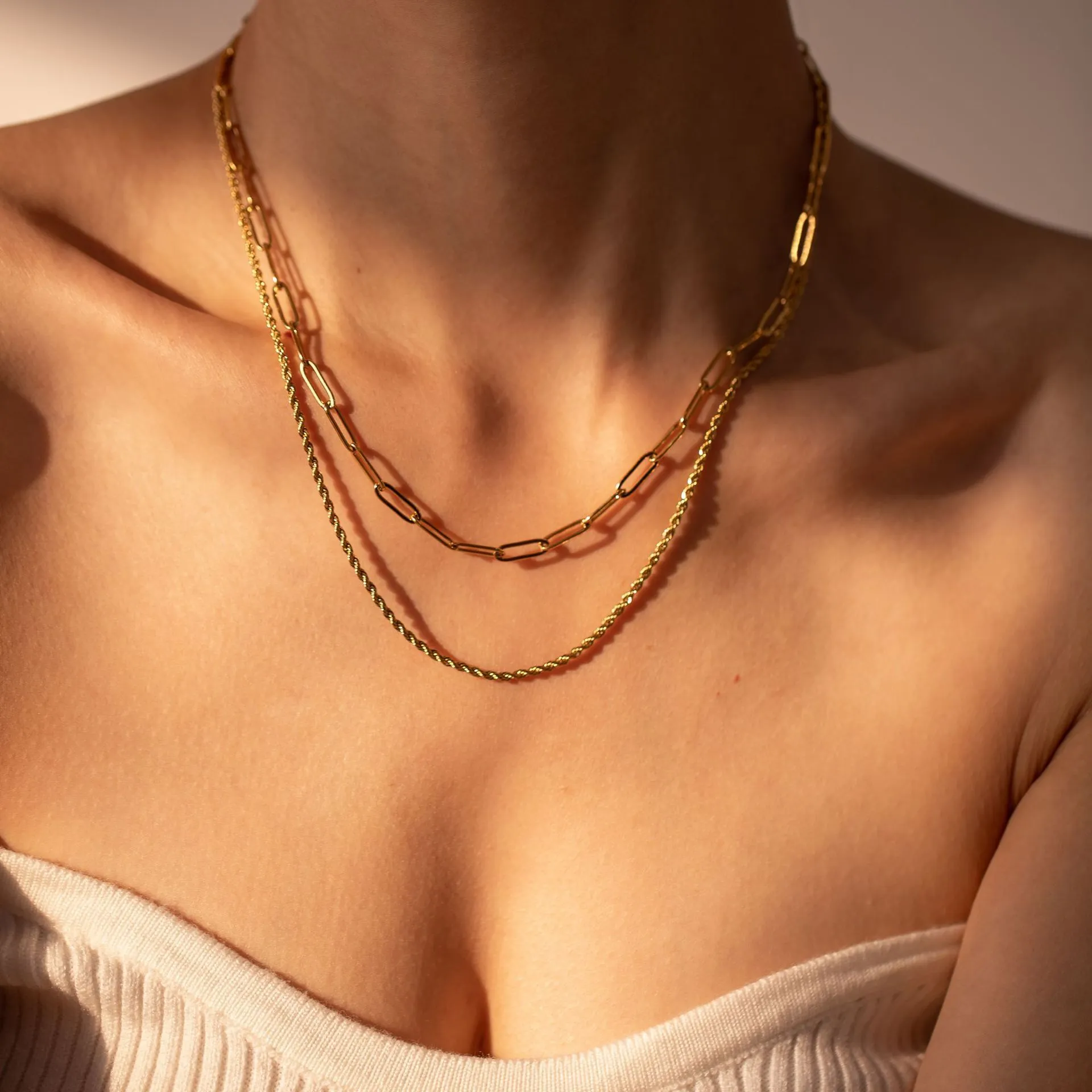 2 Layer Chain Necklace 1