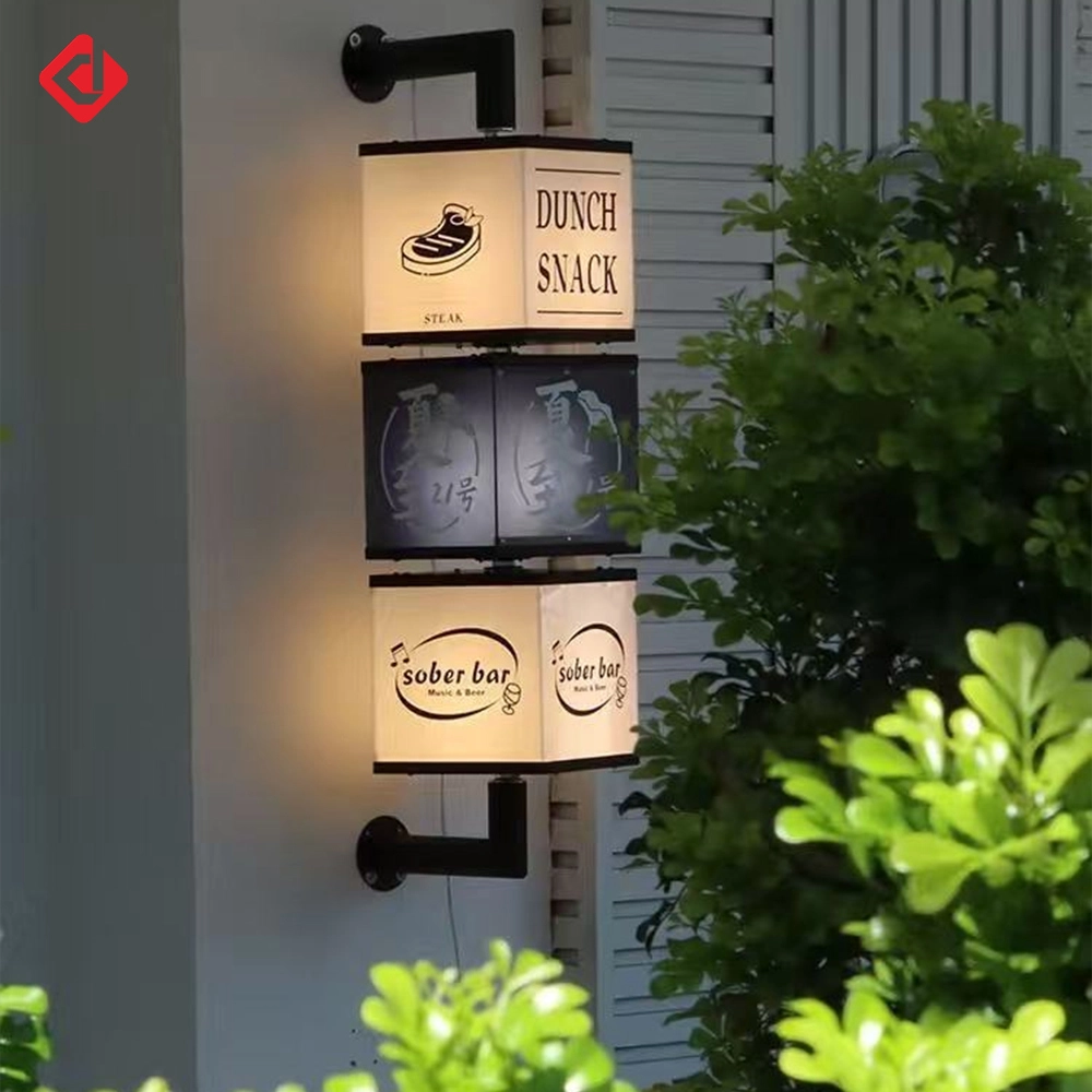 Custom 360 Degree Rotating LED Light Menu Display Signboard 3-Layer Rotating Light Box 1