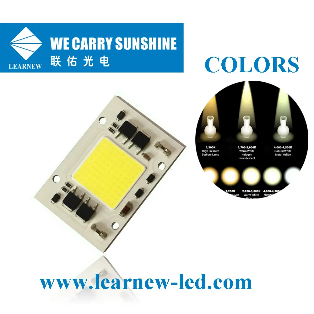 Learnew OEM ODM 4046 AC LED CHIPS 30W 50W for growing light driverless cob 220v 50w 1