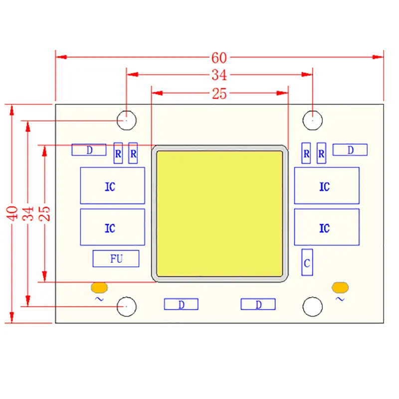 Learnew top brand 220v led chip bulk production for auto lamp 3