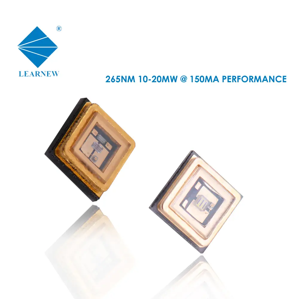 china manufacturer uvc sterilization cob 0.5W 3535 265NM-285NM 395-405nm smd led chip for ICU hospital and washing machines 1