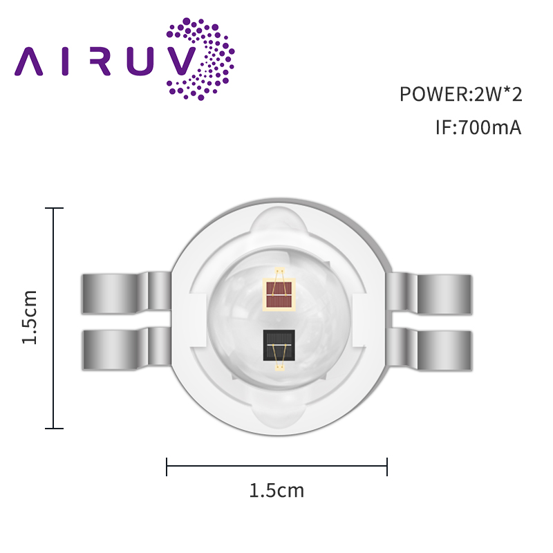 High Power Led 2W 470nm 480nm 620nm 630nm Red SMD LED Chip For Grow Light 2