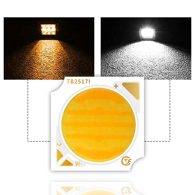 1919 Dual-color COB LED Chips 18W 25W 2800K 6500K CRI90 For Photographic Light 4