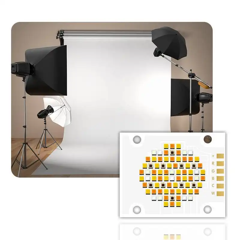 180 W Fünf-Farben-COB-LED-Chips CCT 620 nm/460 nm/520 nm/2700 K/6500 K Emittergröße 32 mm CRI 95 1