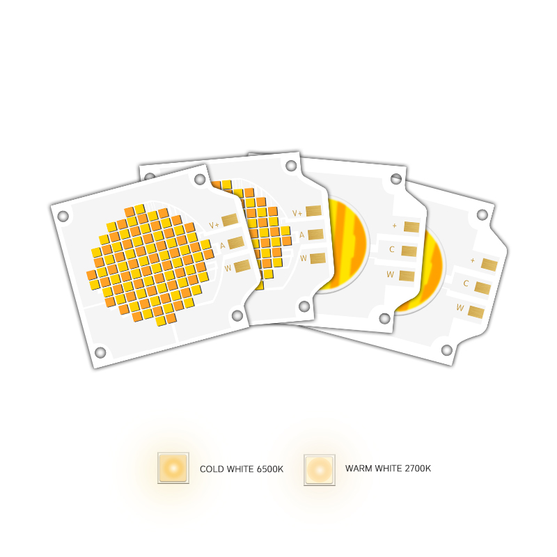 Zweifarbige LED-Chips der Serie 3538, 50 W + 50 W, 200 W + 200 W, Hochleistungschip 2700 K, 6500 K für Fotolicht 2