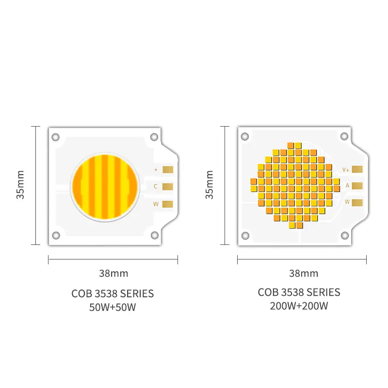 Wholesales 50W 200W Bi Color LED Chip 24V High Power COB LED Chip Module for Photography Lamp 1