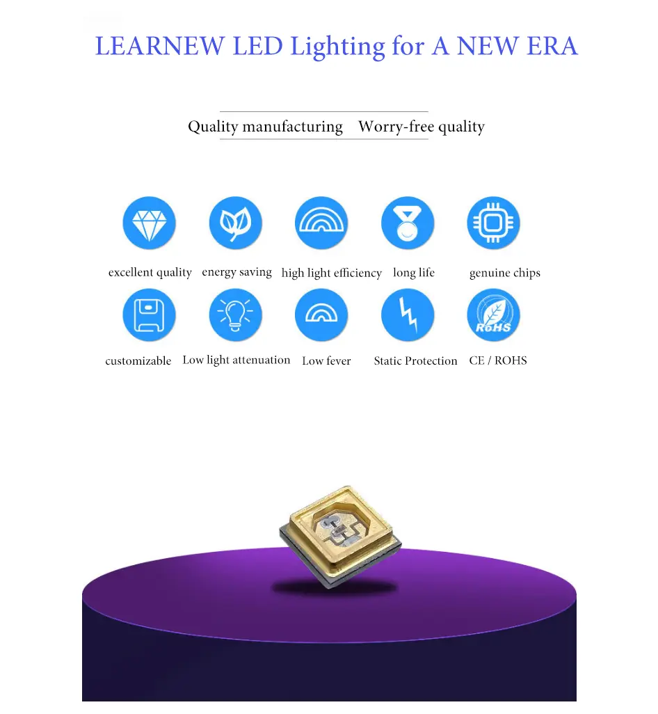 Learnew reliable led light chips directly sale bulk production 3