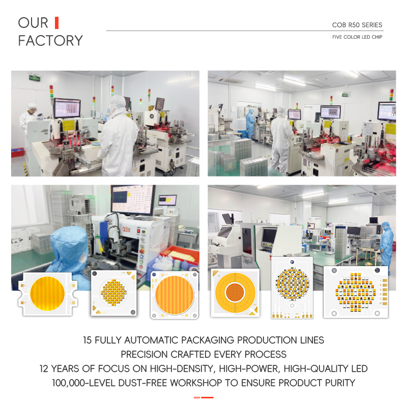 3 Years Warranty Commercial five color cob led chips Dc 42V 43V 46V 300W 700W Cob Led Cob 4