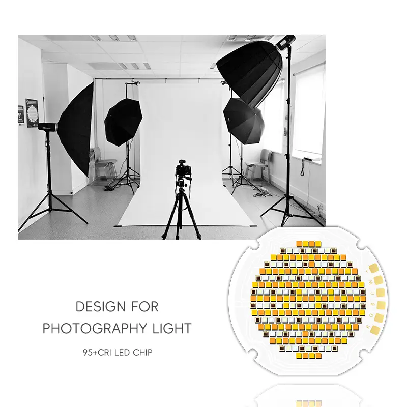 Cob Led Cob Chip Five Color Cob Led Chips RA95 CCT 2700K+6500K High Power 300W-700W 1
