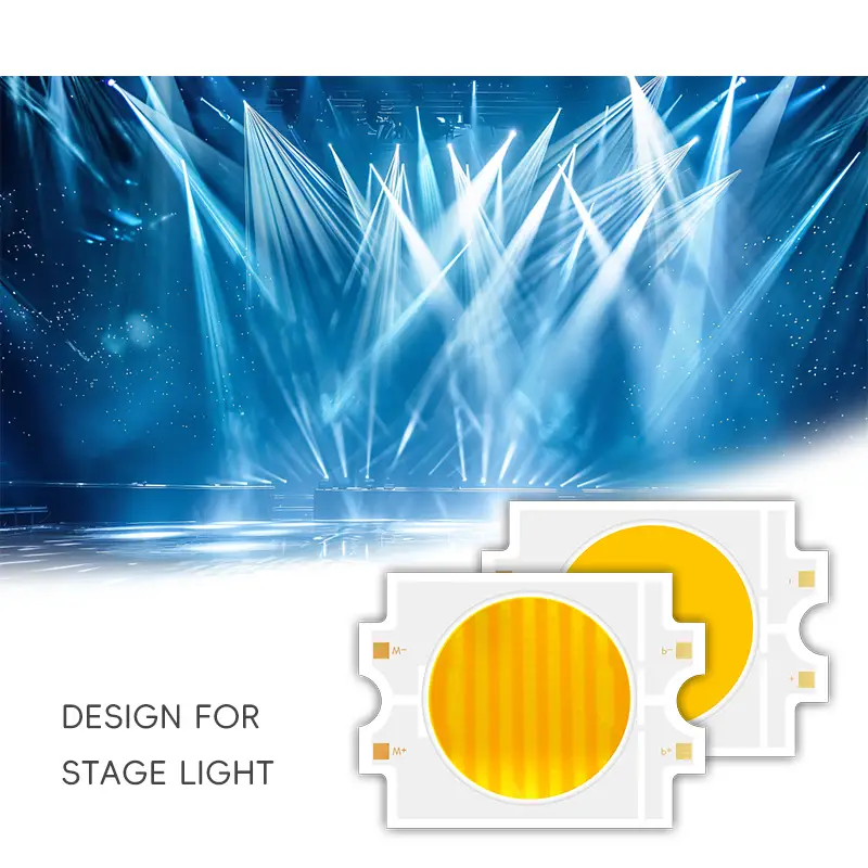 Customized Power LED 300W Bi-color Warm + Cold White 4055 Bicolour Two CCT CRI95 COB LED Chip 1