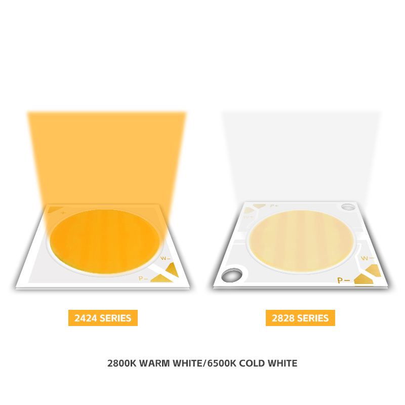 Photography Light LED Chip 2424 Series 40W 40W Bi Color 2800K/6500K 100/110 LM/W 1100MA 36V-38V 24X24MM 1