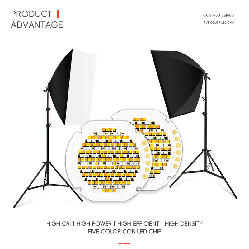 36mm Round RGBW RGBWW 300W 700W Smart LED Chips COB R50 50*50 High Brightness 110LM/W 110LM/W Leds 5-in-1 Magic Color 1W Power 5
