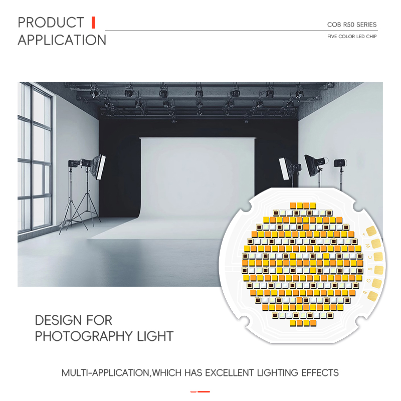 Professioneller Customized COB 300W 500W 700W COB LED-Chip Fünf-Farben-integrierte COB-Lampenperlen 2