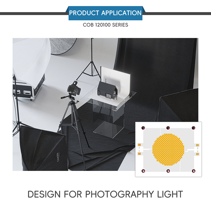 High Power 1200W CRI>95 6500K Copper Board Good Heat Dissipation Led Cob Chip Used in Photography Light/ Video Light 12