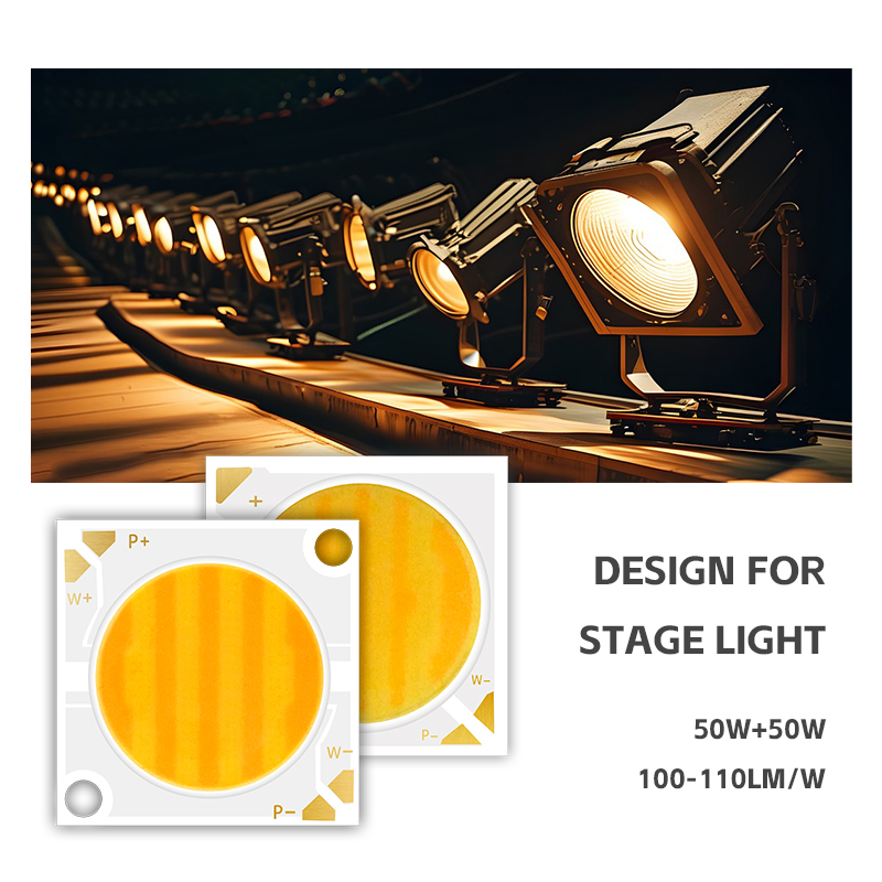 Photography Light LED Chip 2424 Series 40W 40W Bi Color 2800K/6500K 100/110 LM/W 1100MA 36V-38V 24X24MM 2