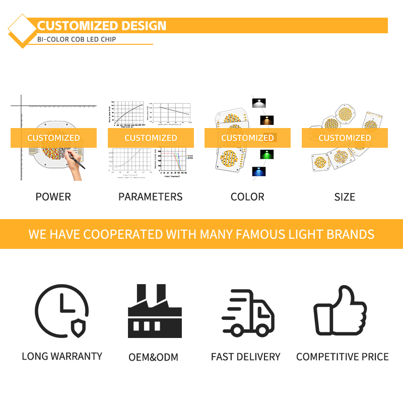 2424 2828 Series COB LED Chip 40W-50W High CRI 80-98 for Commercial Lighting 5