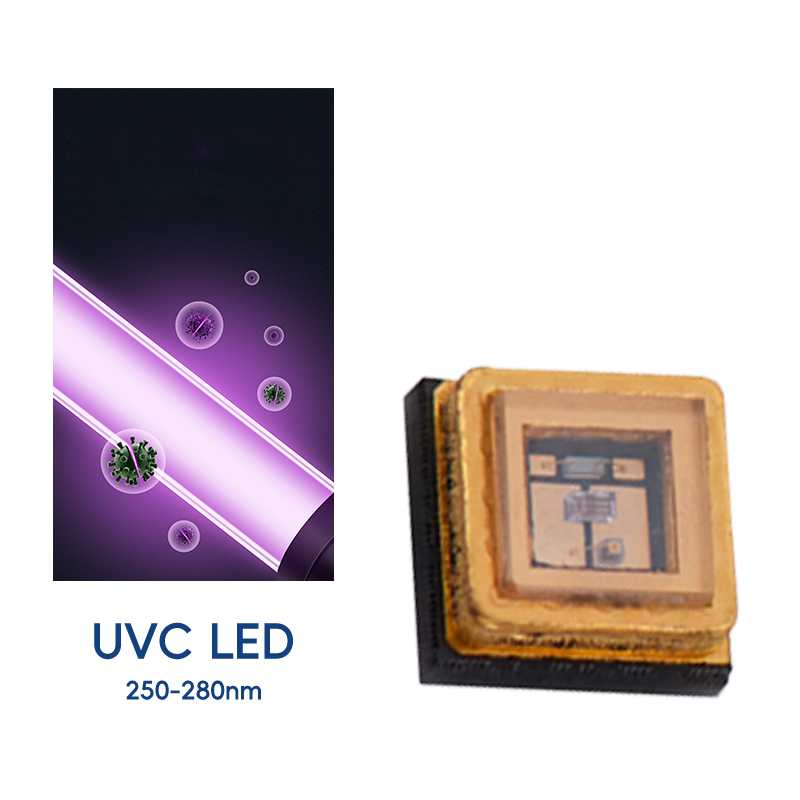 8-12 mW 0,5 W 3535 Fern-Tief-UVC 120 Grad 270-280 nm UV-Ultraviolett-UVC-LED-Diodenmodule 1